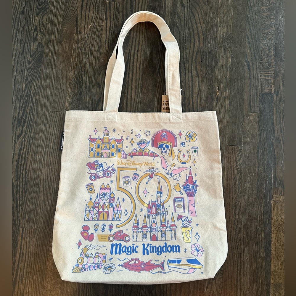 Disney Magic Kingdom Starbucks "Been There" Series Canvas Tote